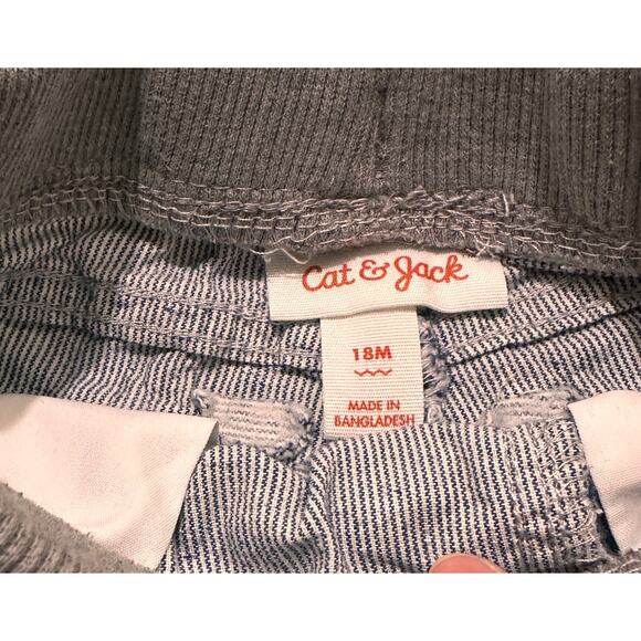 Cat & Jack Baby Boy Pinstriped Shorts Coastal Preppy, size 18M - Picture 2 of 5